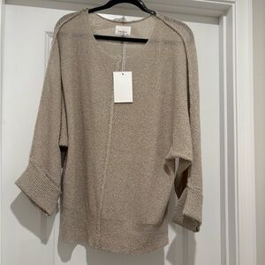 Andrew By Unit Beige Knit Top